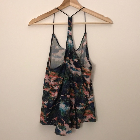 H&M Watercolor Pattern Racerback Tank - Picture 3 of 4